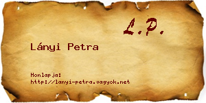 Lányi Petra névjegykártya