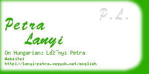 petra lanyi business card